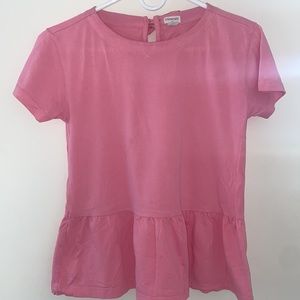 Crewcuts pink tee with bow detail, girls size 14